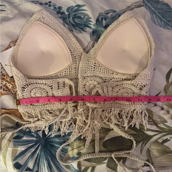 FORE Women’s Festival Crochet Halter Neck Babydoll Tank Top​ - Picture 6 of 8